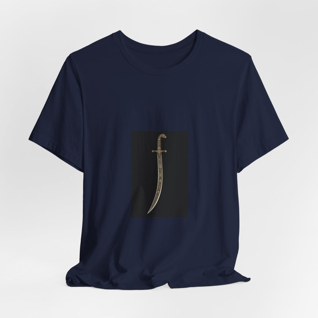 Knife Graphic Tee — Curved Dagger Illustration T-Shirt