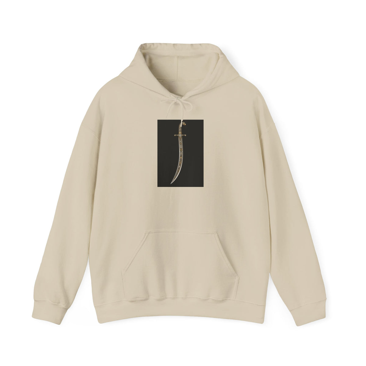 Dagger Graphic Hoodie — Minimalist Sword Illustration Pullover