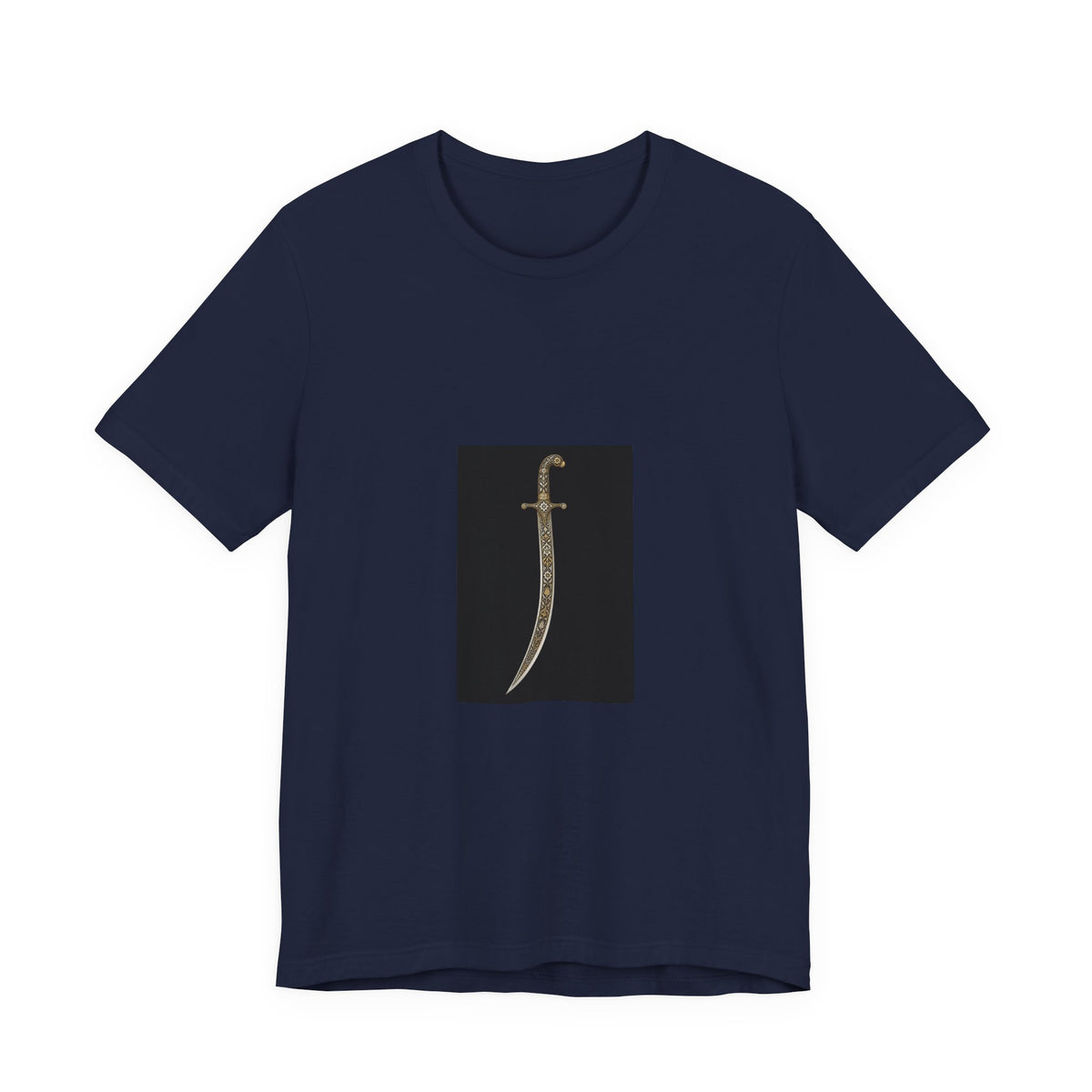 Knife Graphic Tee — Curved Dagger Illustration T-Shirt