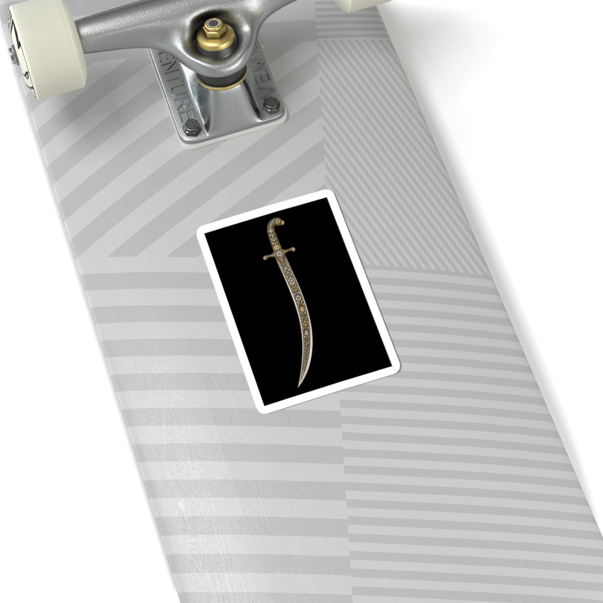 Arabian Dagger Kiss-Cut Sticker — Ornate Scimitar Laptop Decal