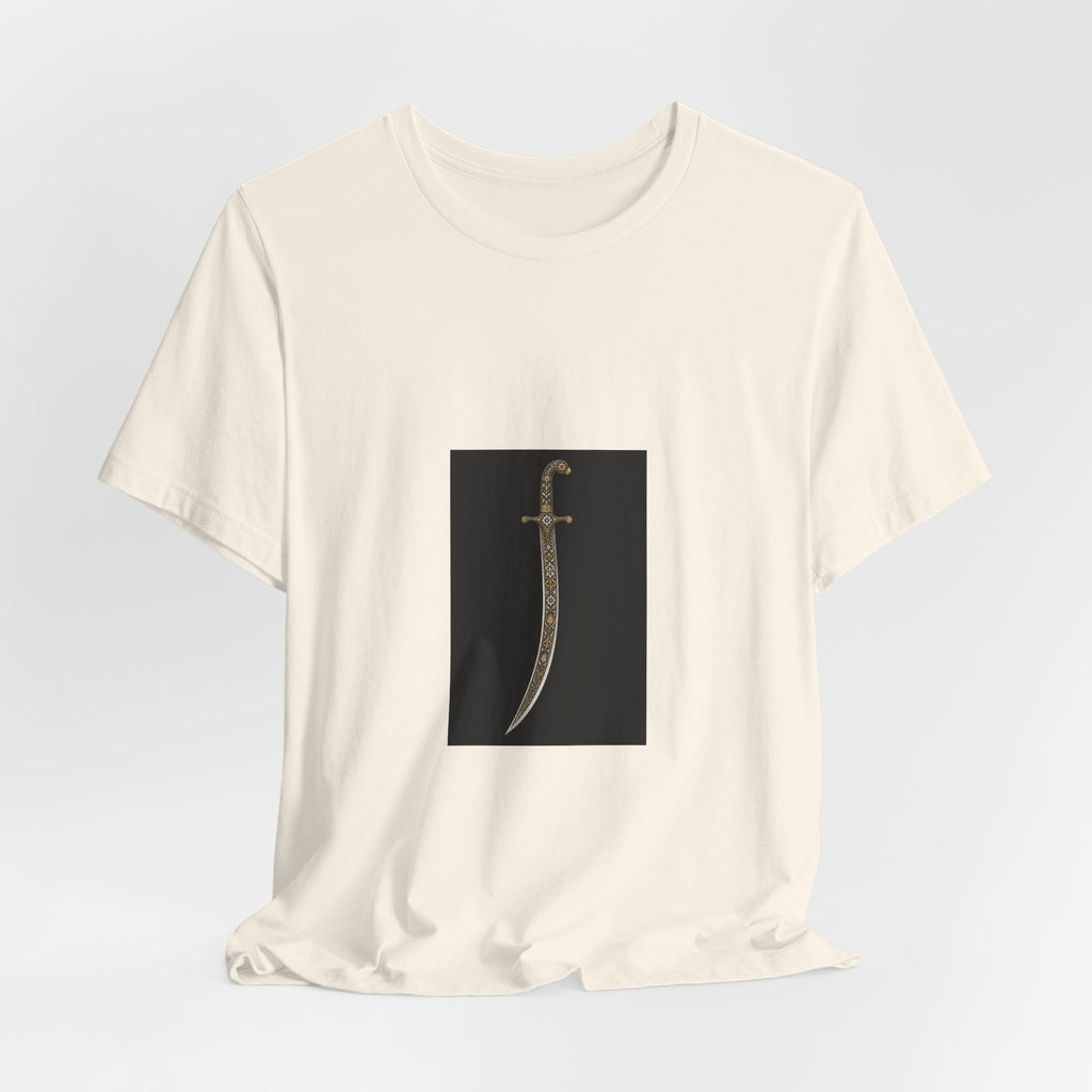 Knife Graphic Tee — Curved Dagger Illustration T-Shirt