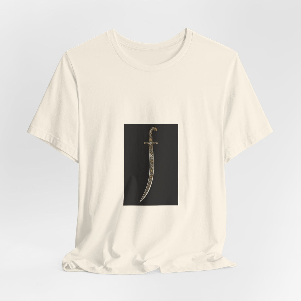 Knife Graphic Tee — Curved Dagger Illustration T-Shirt