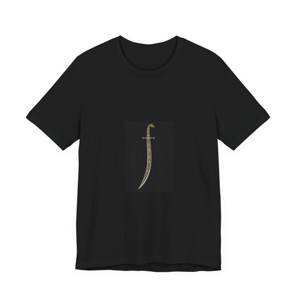 Knife Graphic Tee — Curved Dagger Illustration T-Shirt