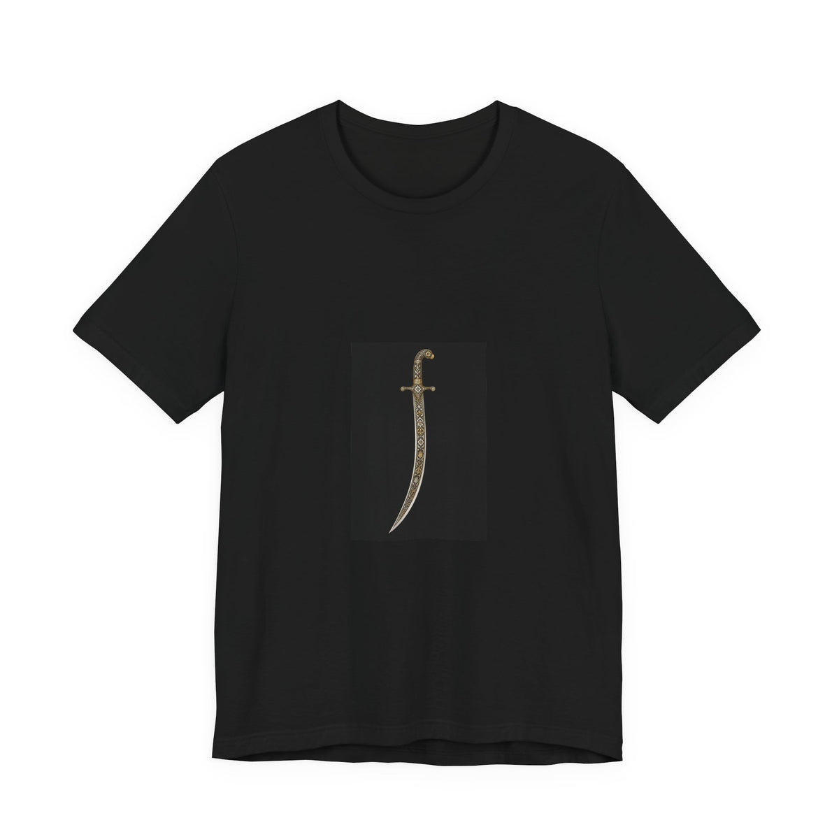Knife Graphic Tee — Curved Dagger Illustration T-Shirt