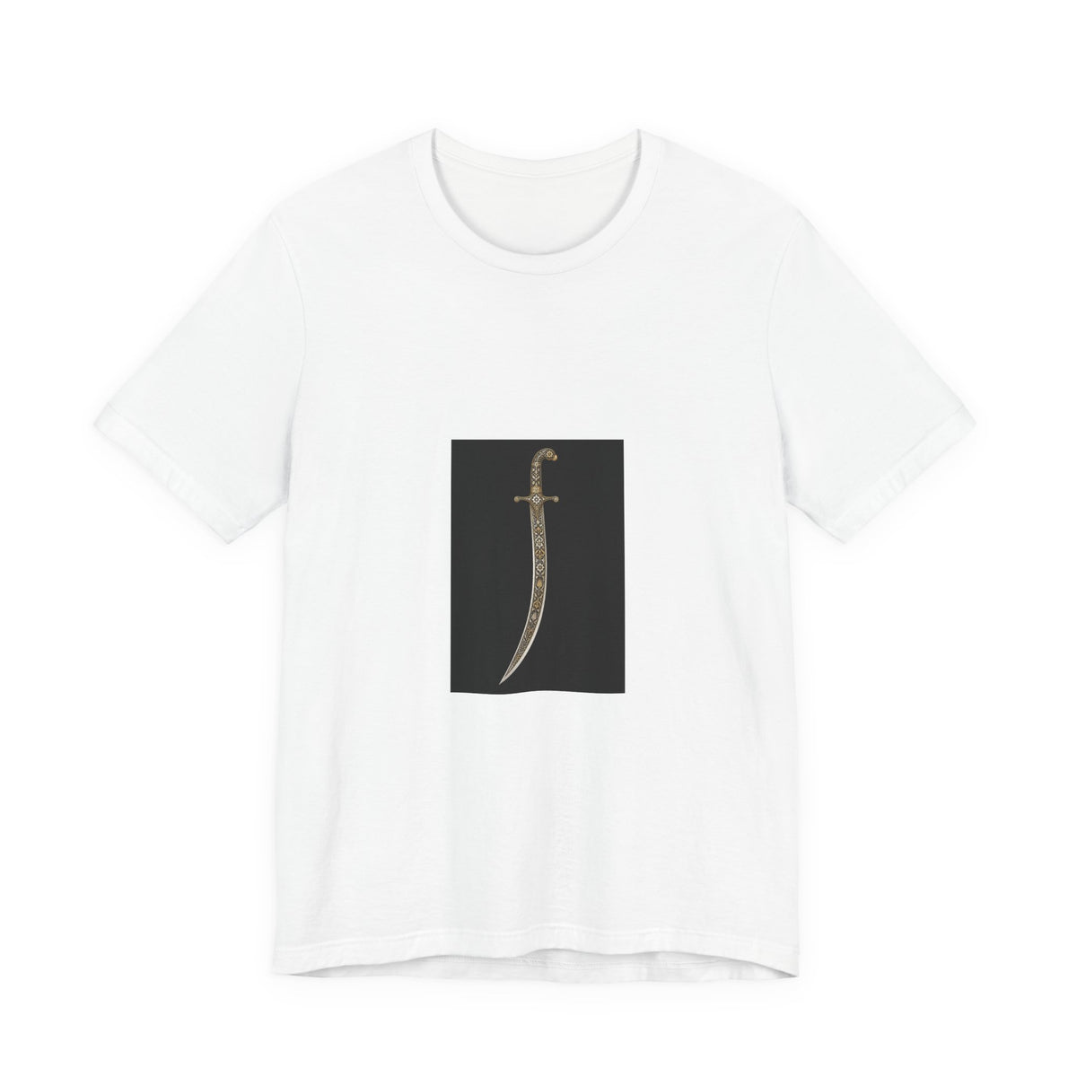 Knife Graphic Tee — Curved Dagger Illustration T-Shirt