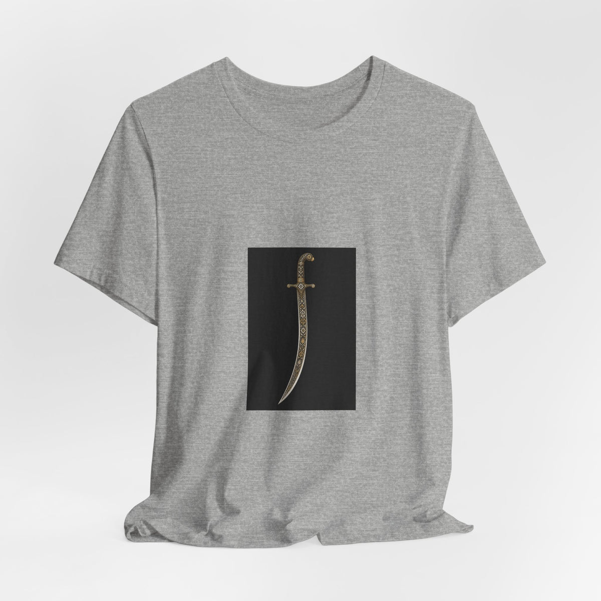 Knife Graphic Tee — Curved Dagger Illustration T-Shirt