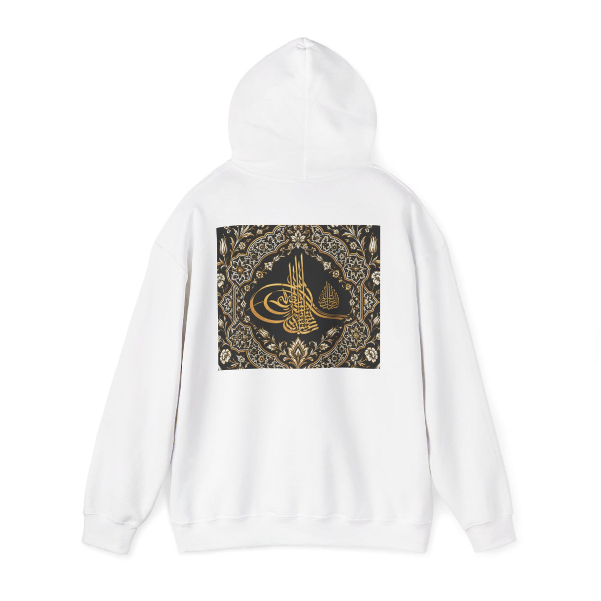 Ottoman Sword & Tughra Hoodie — Gold Calligraphy Graphic Hoodie