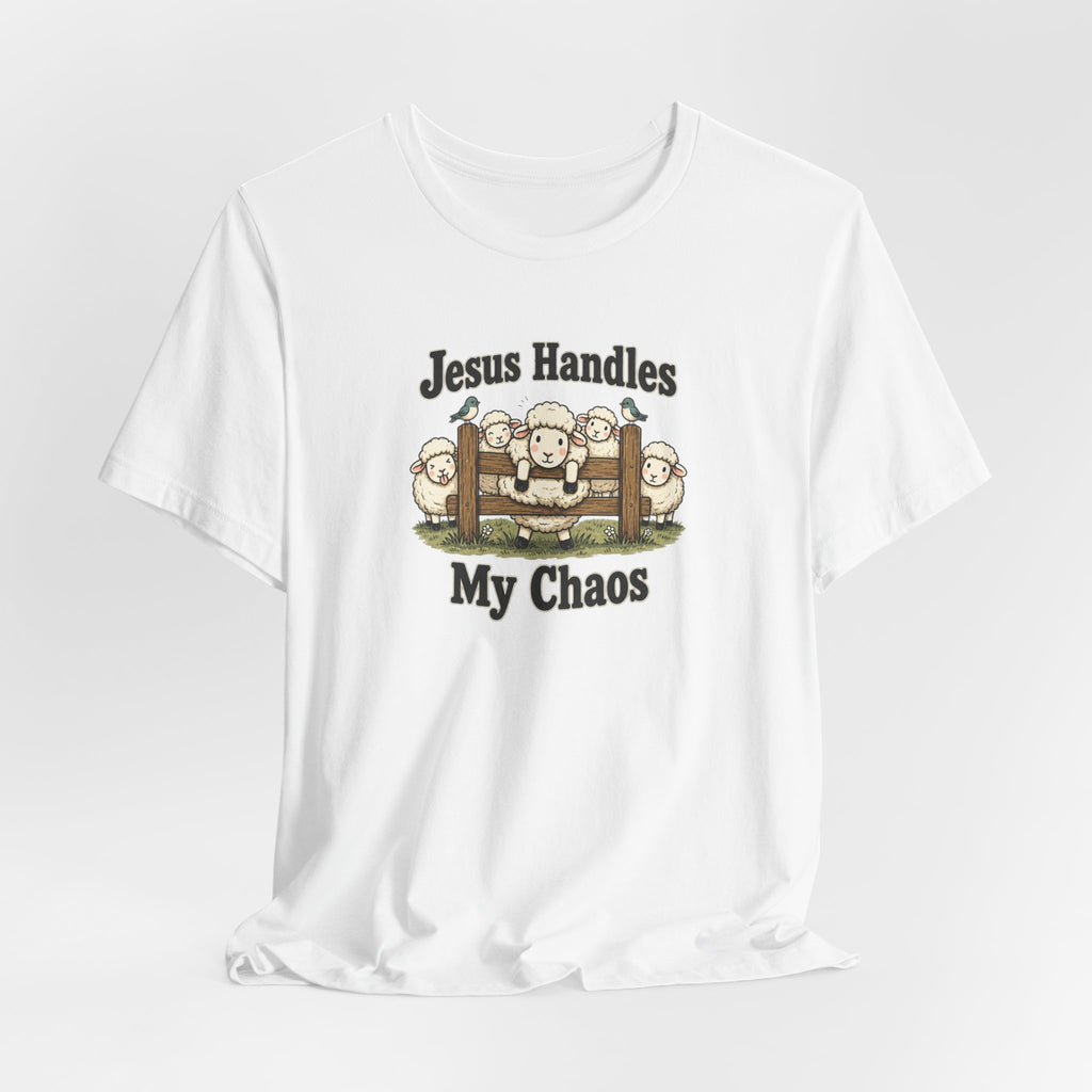 Jesus Handles My Chaos Sheep Tee