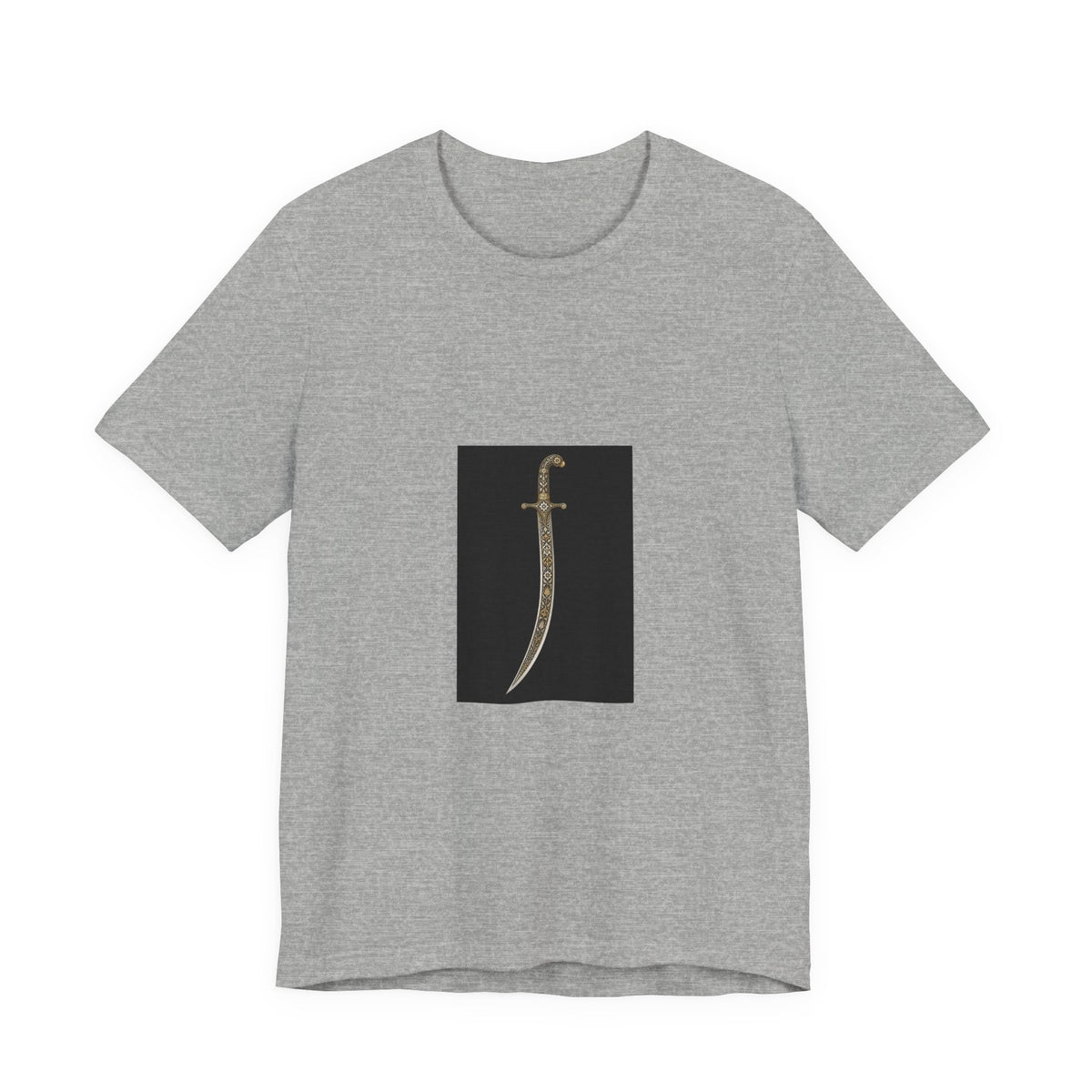 Knife Graphic Tee — Curved Dagger Illustration T-Shirt