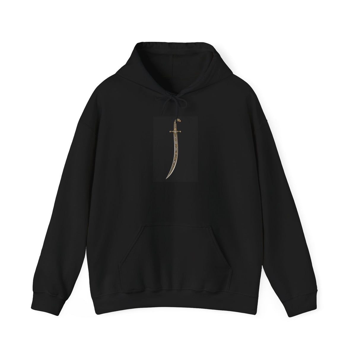 Ottoman Sword & Tughra Hoodie — Gold Calligraphy Graphic Hoodie