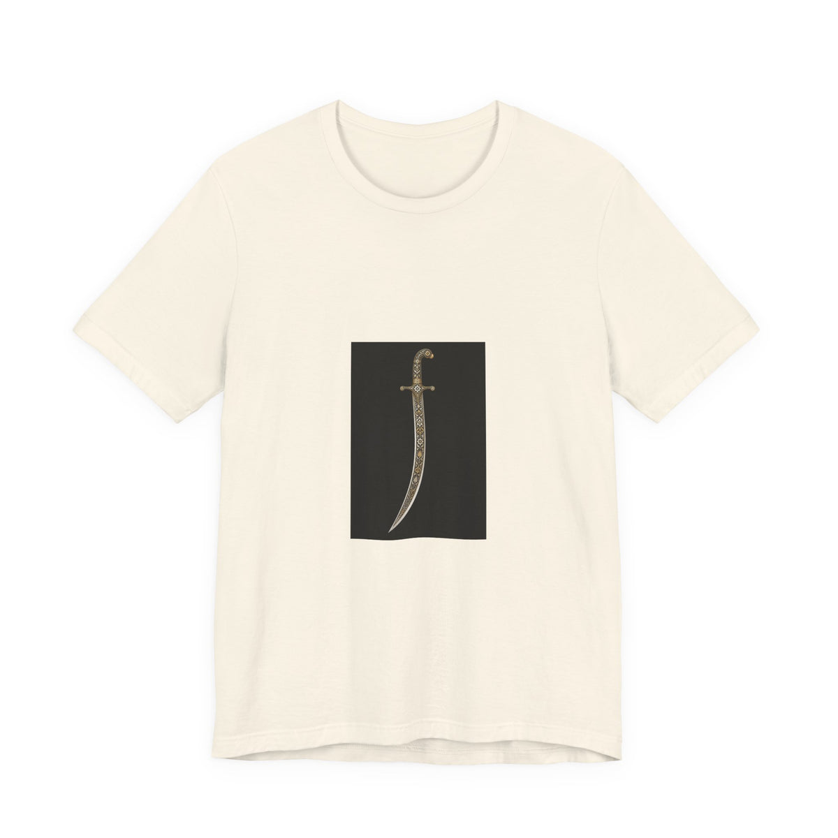 Knife Graphic Tee — Curved Dagger Illustration T-Shirt