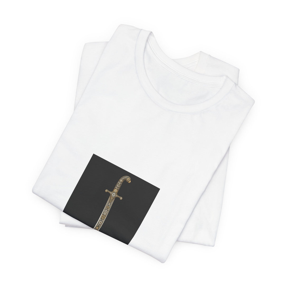 Knife Graphic Tee — Curved Dagger Illustration T-Shirt