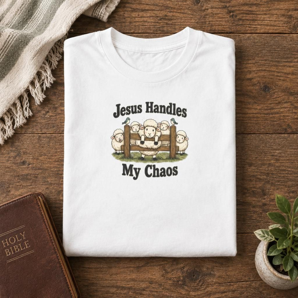 Jesus Handles My Chaos Sheep Tee