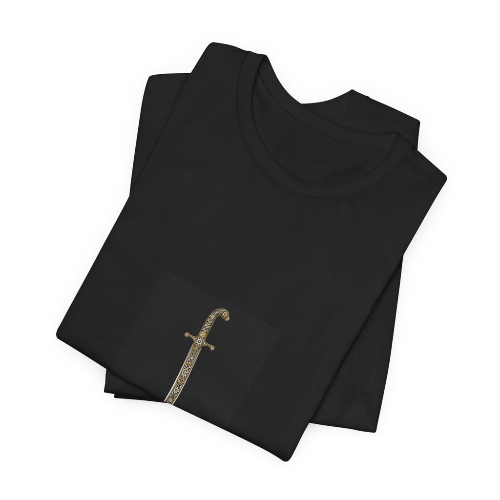 Knife Graphic Tee — Curved Dagger Illustration T-Shirt