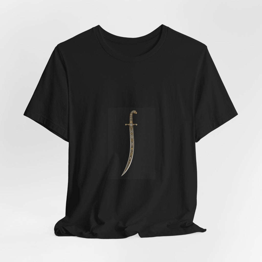 Knife Graphic Tee — Curved Dagger Illustration T-Shirt