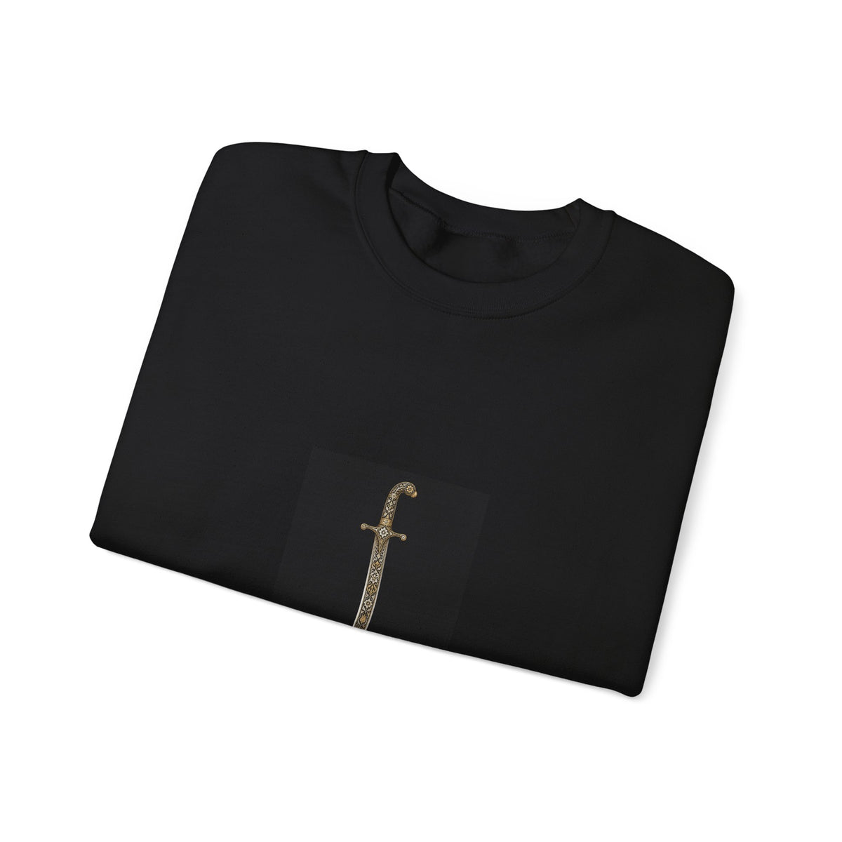 Sword Graphic Sweatshirt — Minimalist Dagger Illustration Crewneck