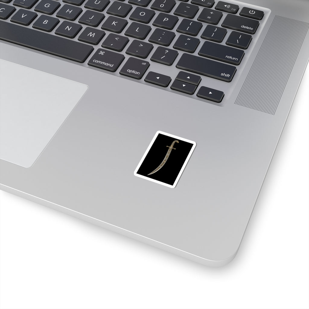 Arabian Dagger Kiss-Cut Sticker — Ornate Scimitar Laptop Decal