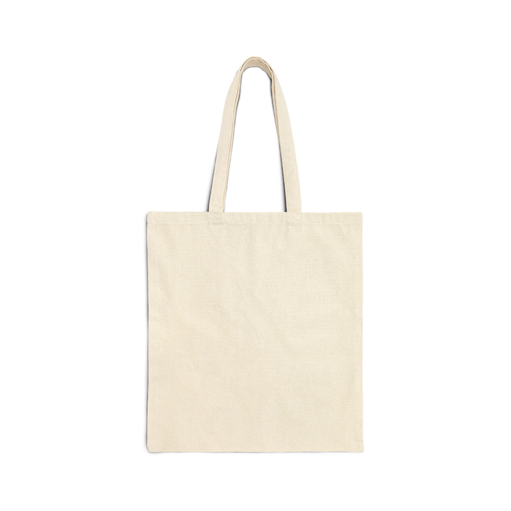 Canvas Tote Bag — Minimal Gold 'f' Monogram on Black Panel