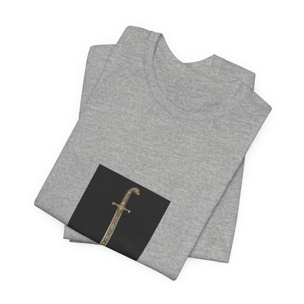 Knife Graphic Tee — Curved Dagger Illustration T-Shirt