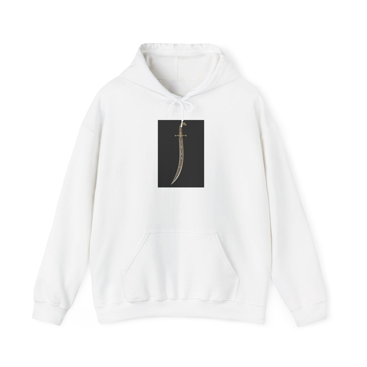 Dagger Graphic Hoodie — Minimalist Sword Illustration Pullover