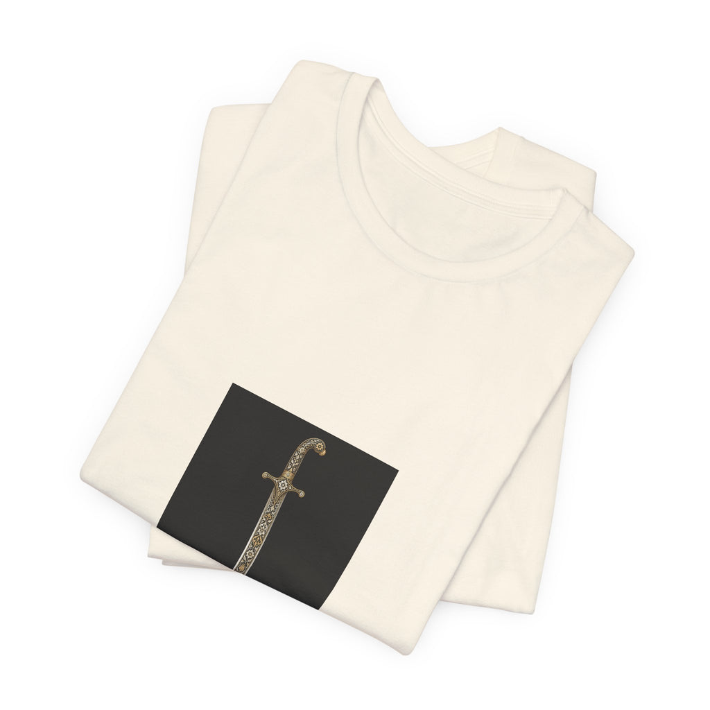 Knife Graphic Tee — Curved Dagger Illustration T-Shirt