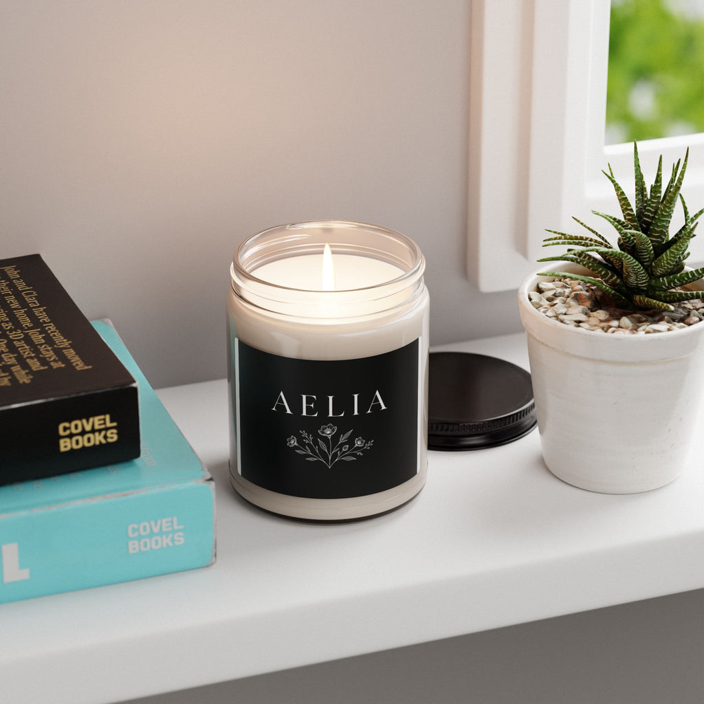 Aelia Scented Soy Candle — 9oz Luxury Floral Jar