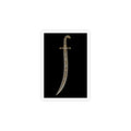 Arabian Dagger Kiss-Cut Sticker — Ornate Scimitar Laptop Decal