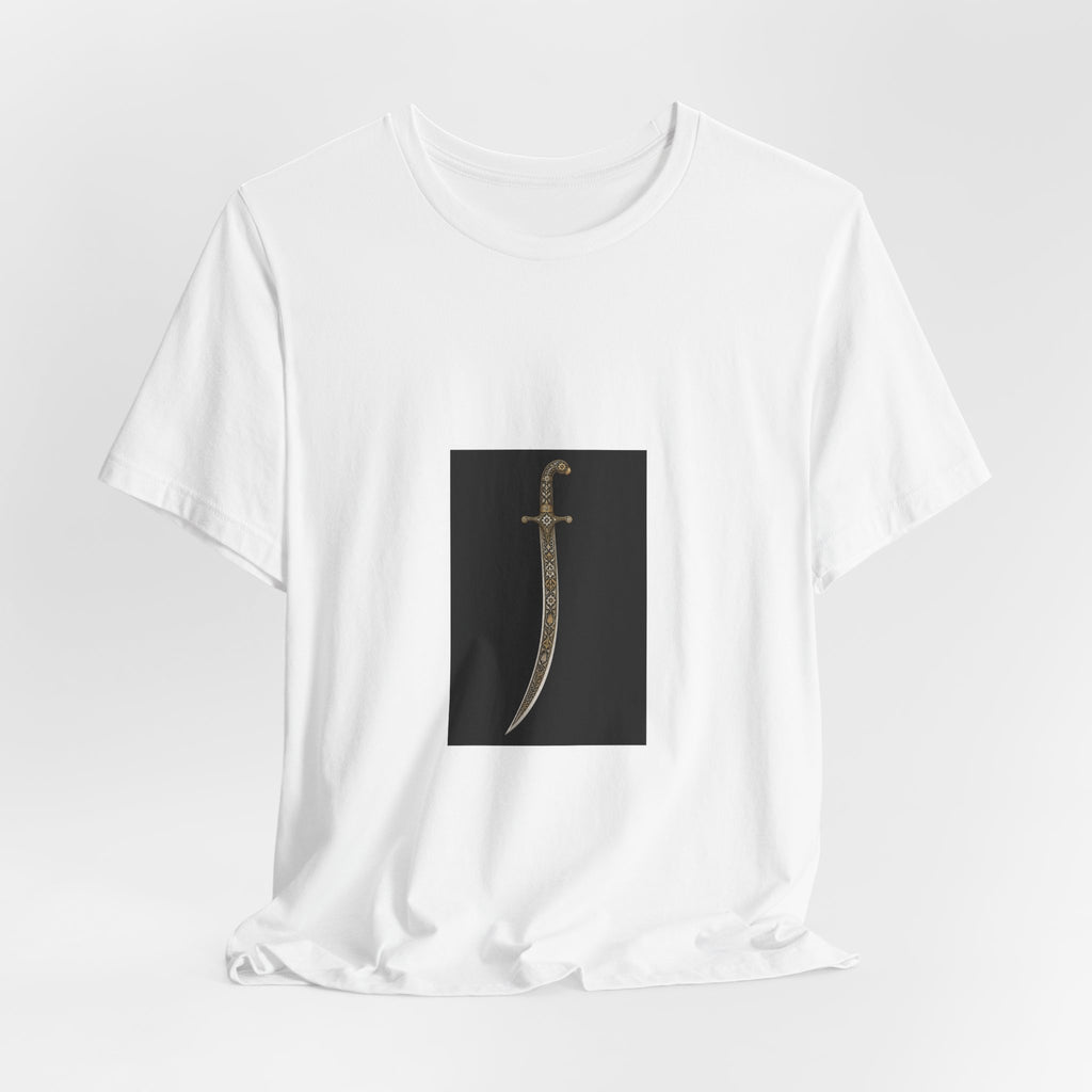 Knife Graphic Tee — Curved Dagger Illustration T-Shirt