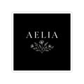 Aelia Floral Name Sticker — Elegant Monogram Kiss-Cut Sticker